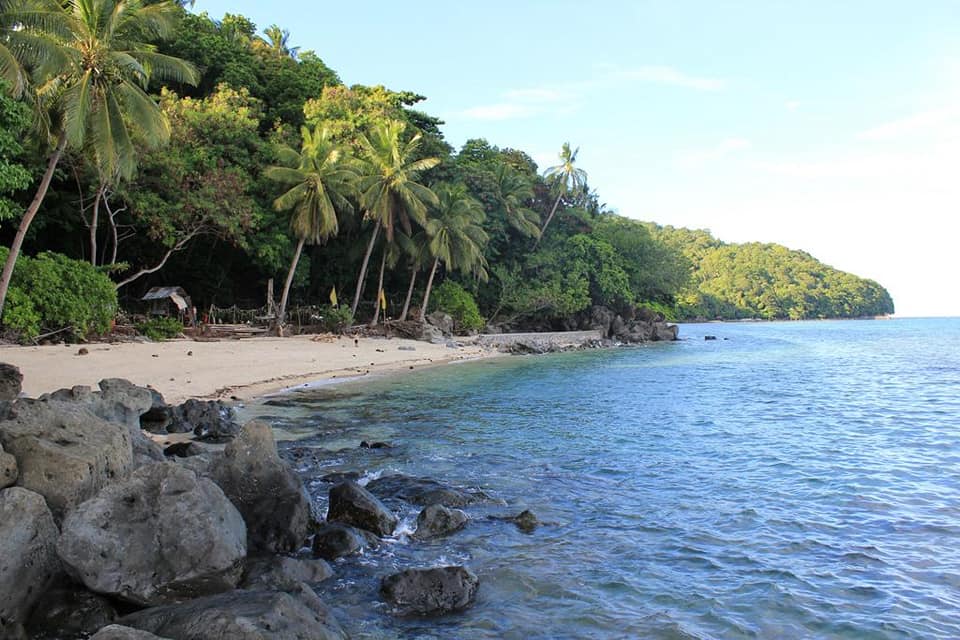 Beach at Giant Clams sanctuary