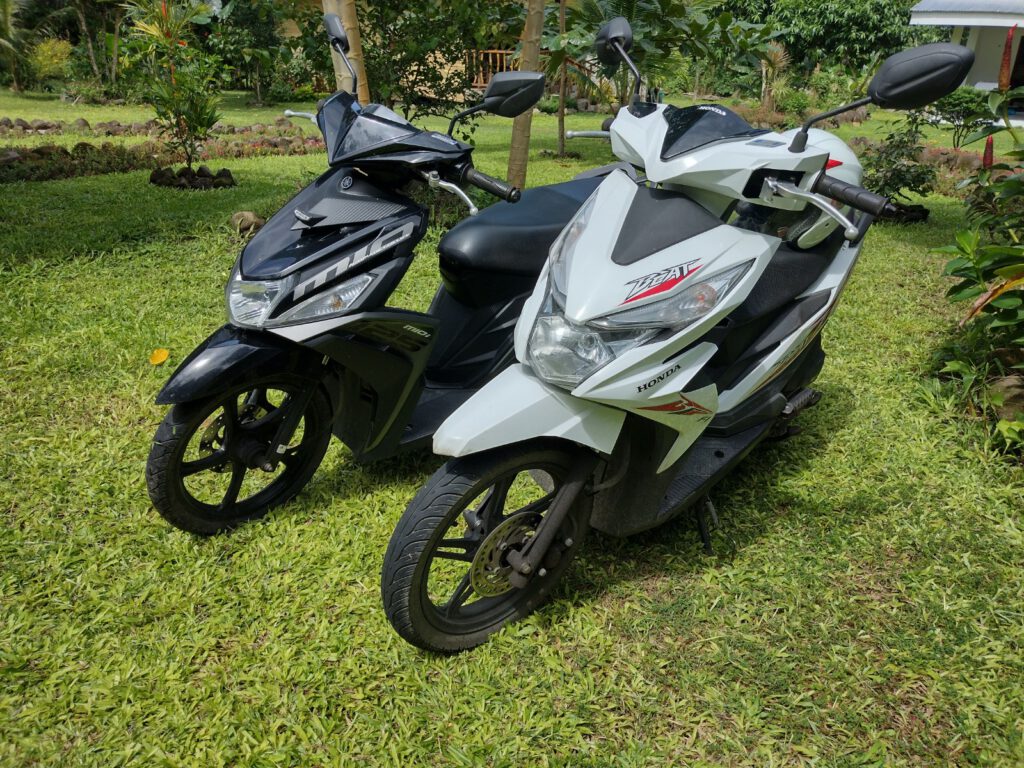 Happy Coconut Camiguin offers scooter bikes for rent.